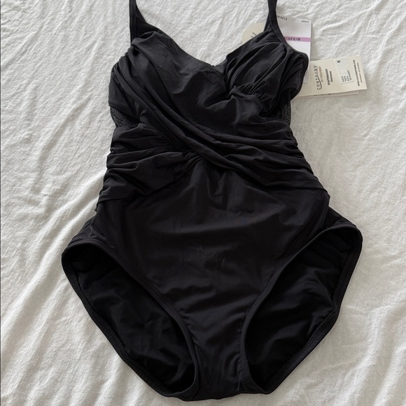 Contours by Coco Reef Shapemaker Black One Piece Swimsuit Size 8/32C/D NWT - Picture 10 of 16